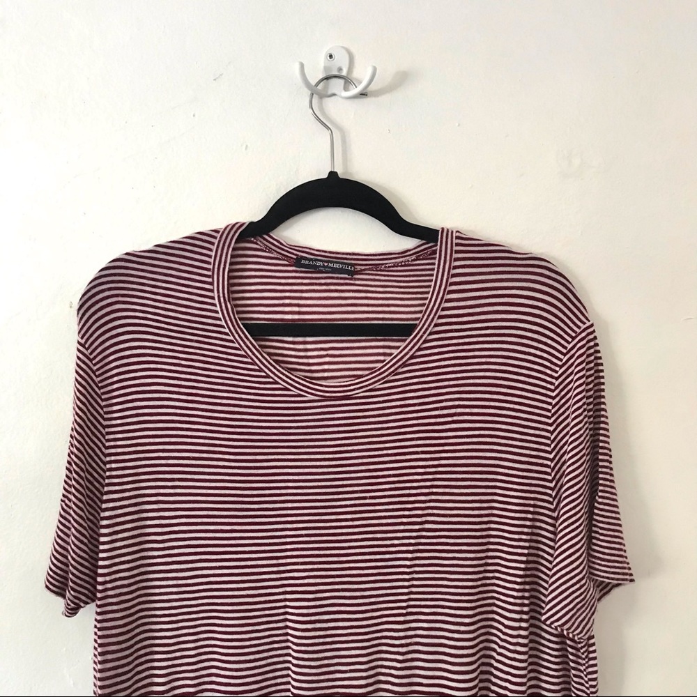 Brandy Melville Luana Red Maroon Shirt Dress